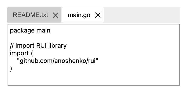 Close button example