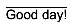 Overline example