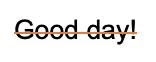 Strikethrough example